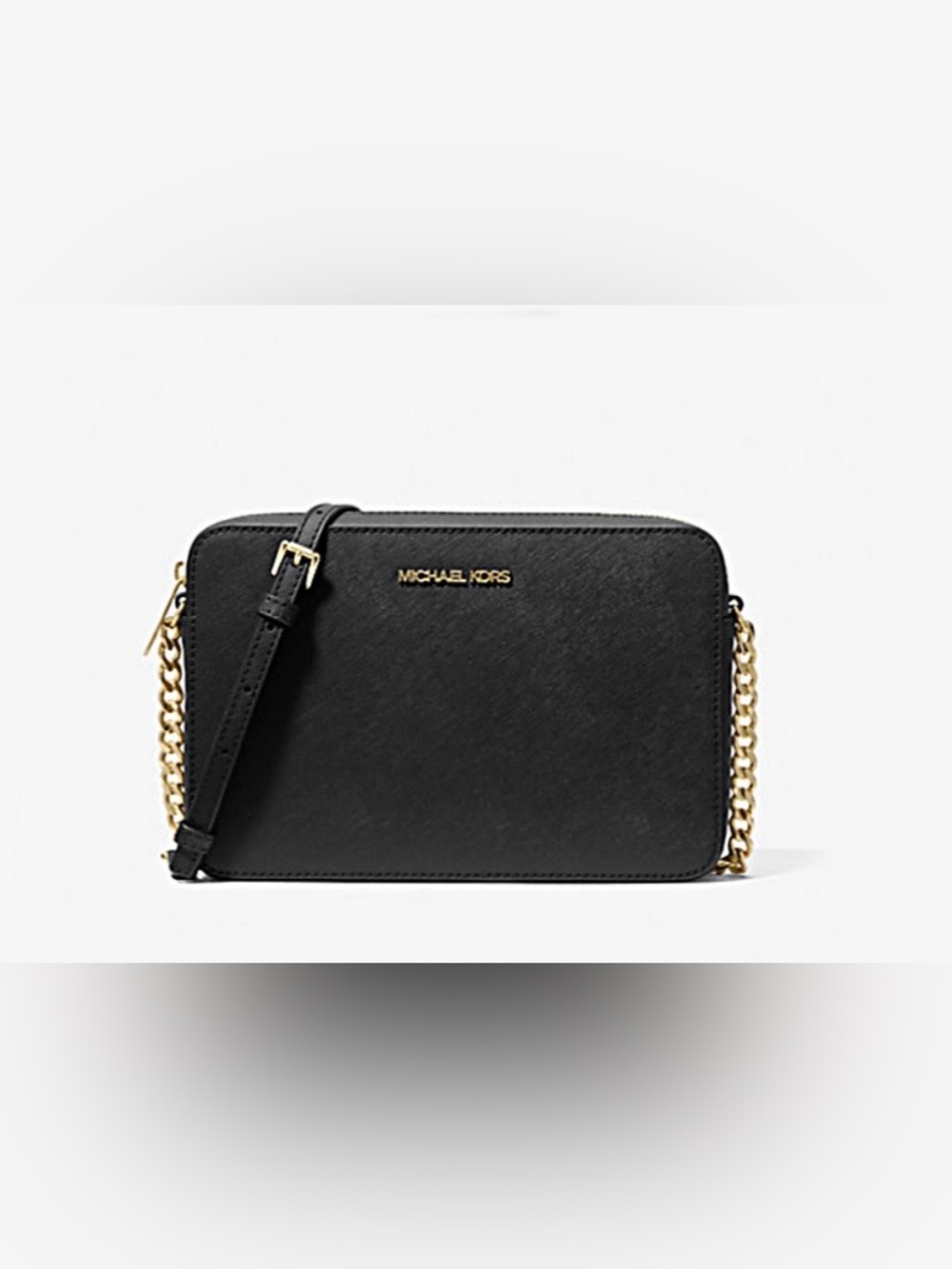 MICHAEL KORS Black Crossbody Bag with Gold Logo